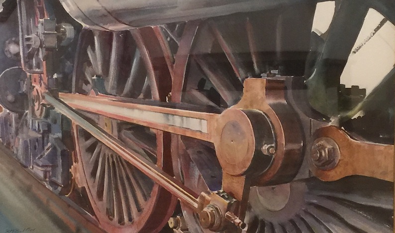 Richard Bolton  | Power of the Steam | Watercolour |  McAtamney Gallery and Design Store | Geraldine NZ